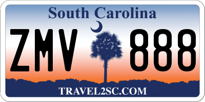 SC license plate ZMV888