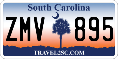 SC license plate ZMV895