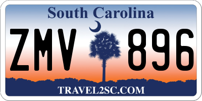 SC license plate ZMV896