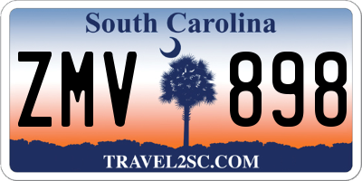 SC license plate ZMV898