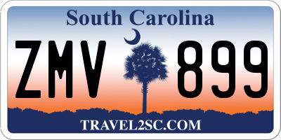 SC license plate ZMV899