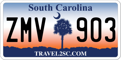 SC license plate ZMV903