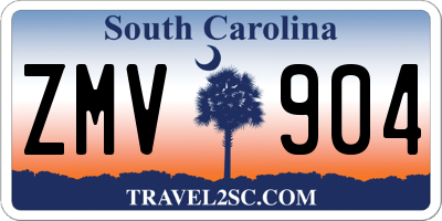 SC license plate ZMV904