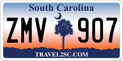 SC license plate ZMV907