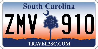 SC license plate ZMV910