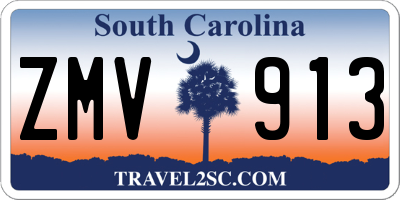 SC license plate ZMV913