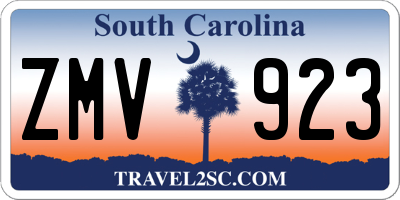 SC license plate ZMV923