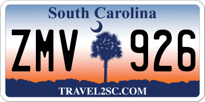 SC license plate ZMV926