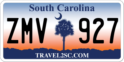 SC license plate ZMV927