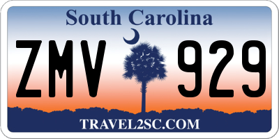 SC license plate ZMV929