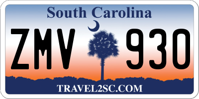 SC license plate ZMV930