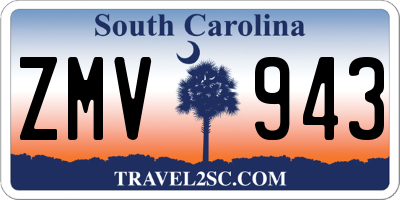 SC license plate ZMV943