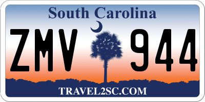 SC license plate ZMV944