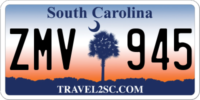 SC license plate ZMV945