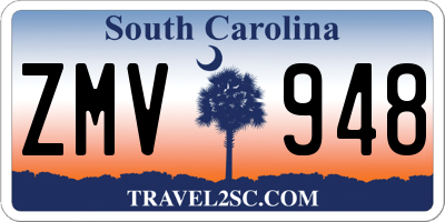 SC license plate ZMV948