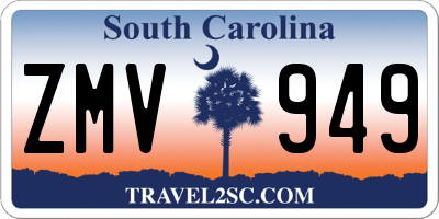 SC license plate ZMV949