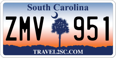 SC license plate ZMV951