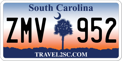 SC license plate ZMV952