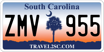 SC license plate ZMV955