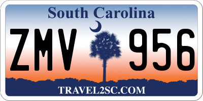 SC license plate ZMV956