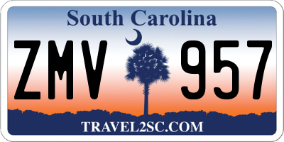 SC license plate ZMV957