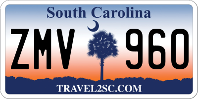 SC license plate ZMV960