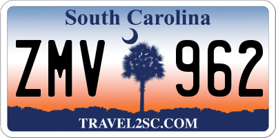 SC license plate ZMV962
