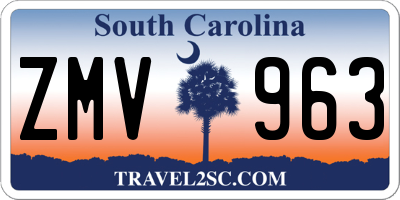 SC license plate ZMV963