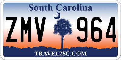 SC license plate ZMV964