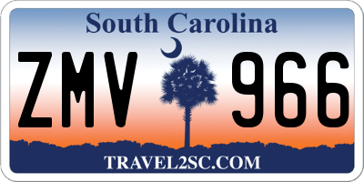SC license plate ZMV966