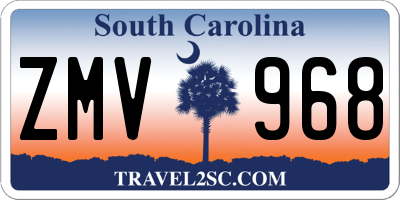 SC license plate ZMV968