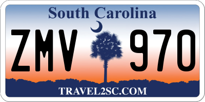 SC license plate ZMV970