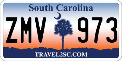 SC license plate ZMV973