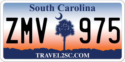SC license plate ZMV975