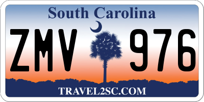 SC license plate ZMV976