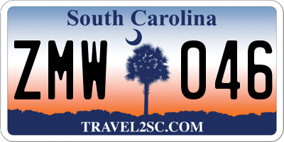 SC license plate ZMW046