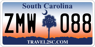 SC license plate ZMW088