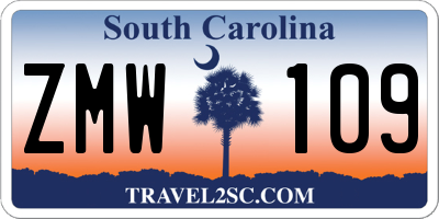 SC license plate ZMW109