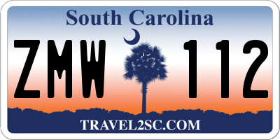 SC license plate ZMW112