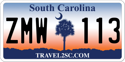 SC license plate ZMW113