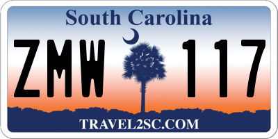 SC license plate ZMW117
