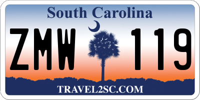 SC license plate ZMW119