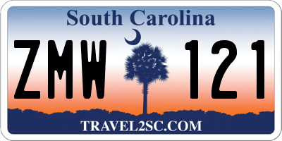 SC license plate ZMW121