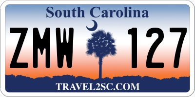 SC license plate ZMW127