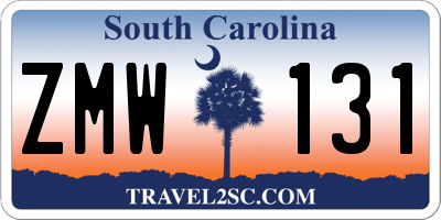 SC license plate ZMW131