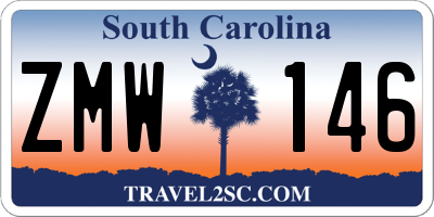 SC license plate ZMW146