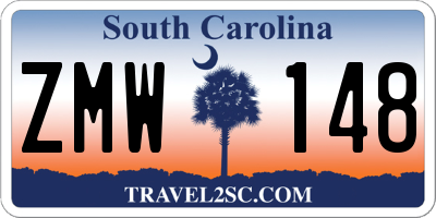 SC license plate ZMW148
