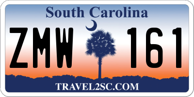 SC license plate ZMW161