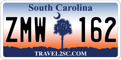 SC license plate ZMW162