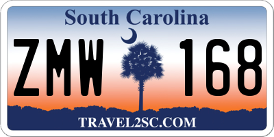 SC license plate ZMW168